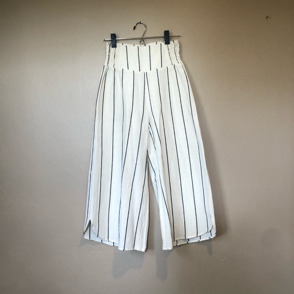 Rip Curl striped flowy wide leg pants